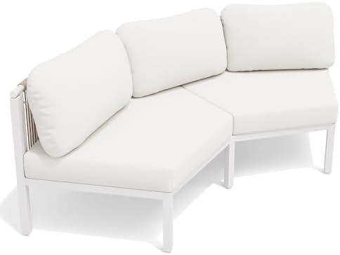 Crestlive Products Modular Half Moon 2-Seater Sofa Cover (Beige) - Image 2