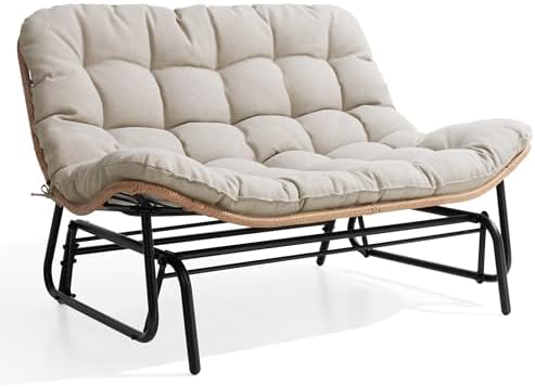 Crestlive Products Outdoor Glider 2-Person (Beige) - Image 3