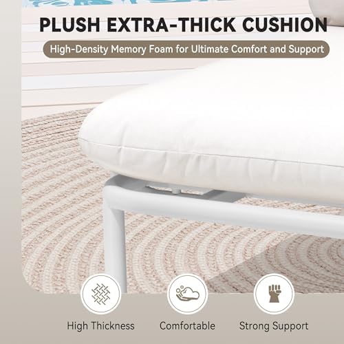 Oversized Outdoor Couch, 2-Seater Modular Sectional Sofa with Cushions - Image 6