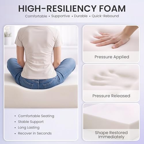 Crestlive Water Resistant Outdoor Deep Seat Cushion Set of 2, 24x24x5.5 - Image 5