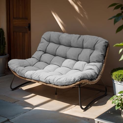 Outdoor Loveseat, Patio Couch with Soft Cushion (Dark Gray) - Image 2