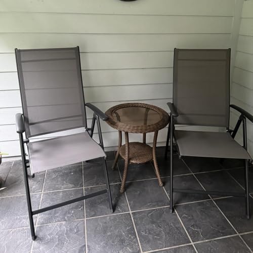 Crestlive Products Folding Patio Chairs Set of 2, Foldable Outdoor Chair - Image 3