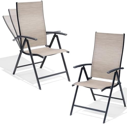 Crestlive Products Folding Patio Chairs Set of 2, Foldable Outdoor Chair - Image 2