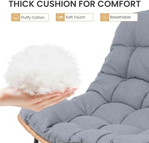 Outdoor Loveseat, Patio Couch with Soft Cushion (Dark Gray) - Image 6