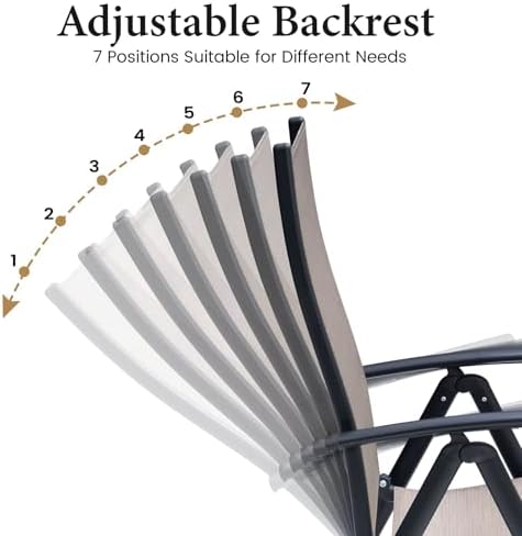 Crestlive Products Folding Patio Chairs Set of 2, Foldable Outdoor Chair - Image 5