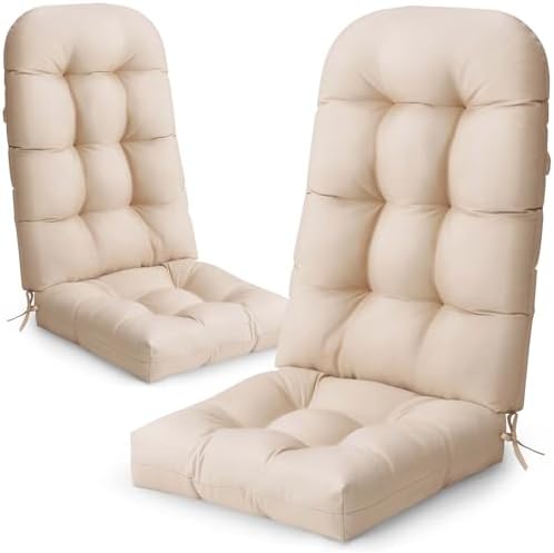 50x20x4 In Adirondack Chair Cushion Set of 2, Thick Outdoor Chair Cushion - Image 2