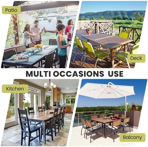 Crestlive Products Outdoor Dining Chairs Set of 2, Aluminum Stackable Patio Chairs with Arm for Lawn Garden Backyard Deck Porch Yard, Black - Image 7