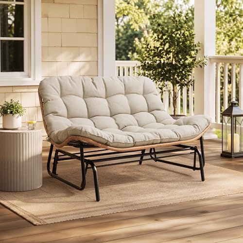 Crestlive Products Outdoor Glider 2-Person (Beige) - Image 2