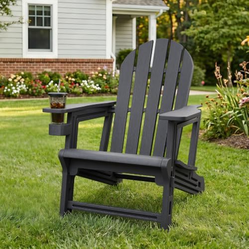 CRESTLIVE Adirondack Chairs, HDPE with Cup Holder - Image 2