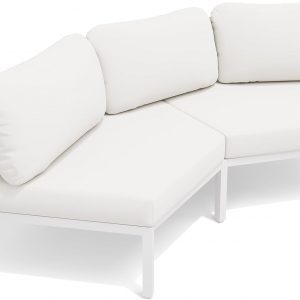 Crestlive Products Modular Half Moon 2-Seater Sofa Cover (Beige)