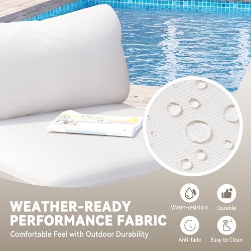 Oversized Outdoor Couch, 2-Seater Modular Sectional Sofa with Cushions - Image 7