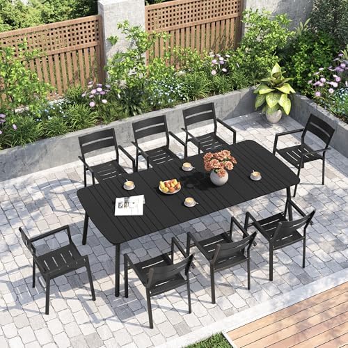 Outdoor Dining Table for 10 People, 93" Patio Rectangle Table - Image 3