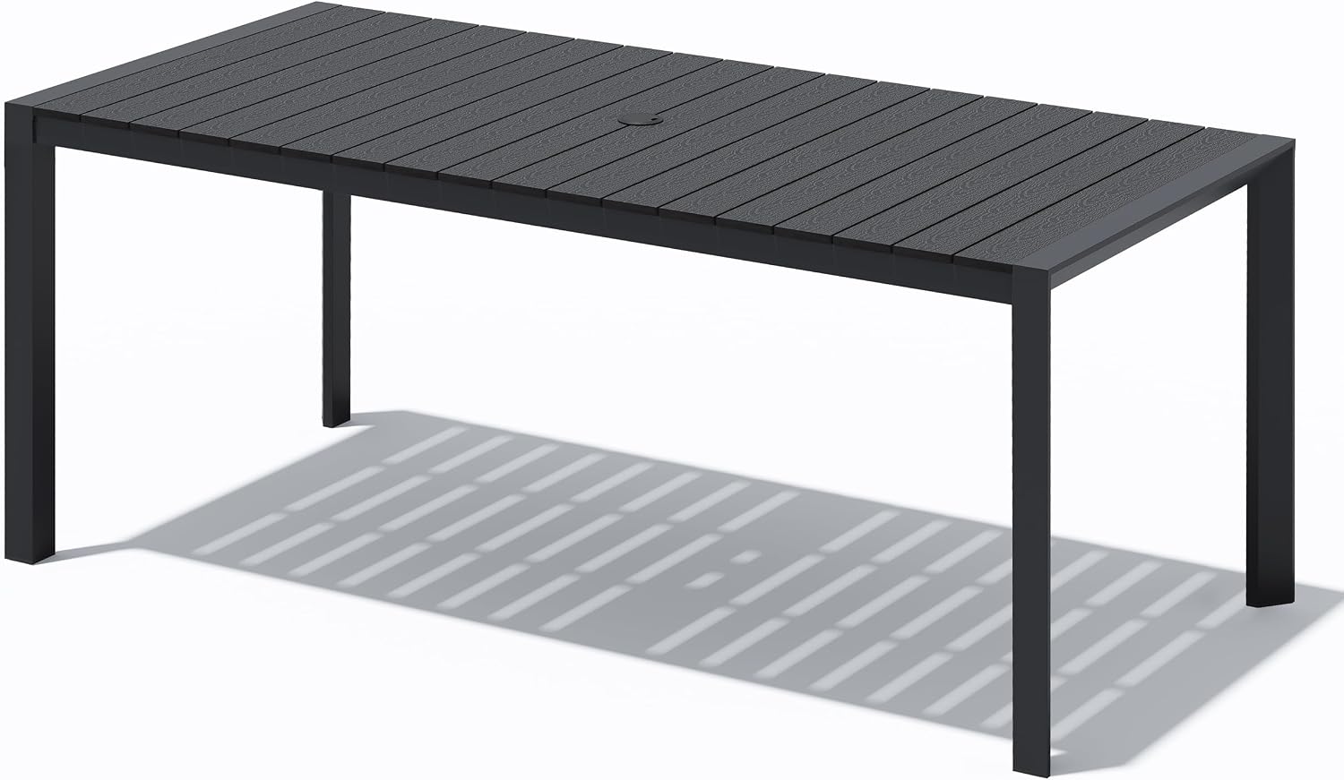 Crestlive Products Outdoor Dining Table for 6, 71" Aluminum Patio Table